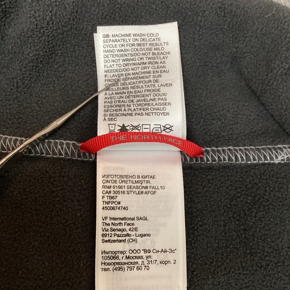 North Face Mens Pullover Sweater Half Zip Wool Blend Gray Medium - Picture 11 of 14